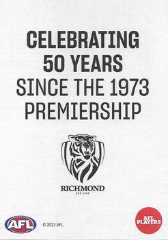 2023 Richmond Celebrating 50 Years Since the 1973 Premiership #NNO Dale Weightman Back